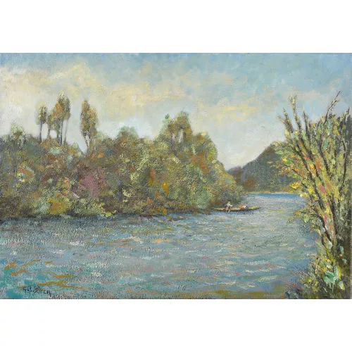 Gottfried Lüscher — "Aarepartie beim Tierpark".
