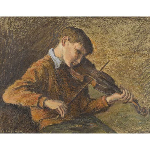 Gottfried Lüscher — "Geigender Knabe Kläusli".