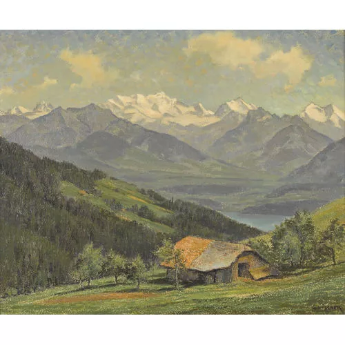 Gottfried Lüscher — Blick auf das Jungfraumassiv.