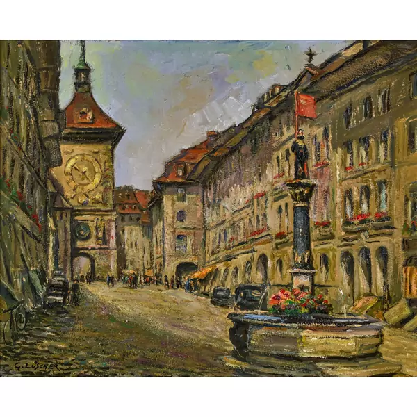 Blick von der Kramgasse gegen den Zytgloggeturm