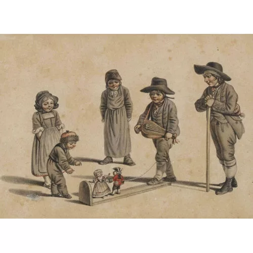 GOTTFRIED MIND — Spielende Kinder.
