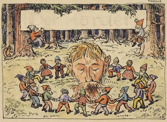 Gottfried Strasser — Orig.-Entwurf zu Kinderbuch v. Hilde Furer. Um 1920