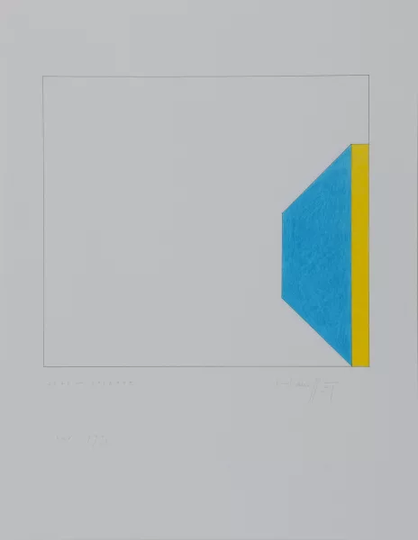 Gottfried Honegger — 4 Blätter: Glas-Collage Entwurf, 1993