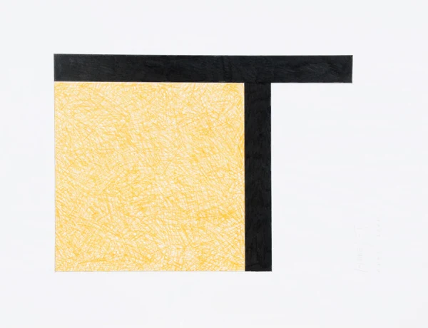 Gottfried Honegger — Komposition Orange/Schwarz, 2008