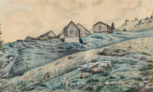 Gottlieb Feurer — Alphütten im Älpli, 1911