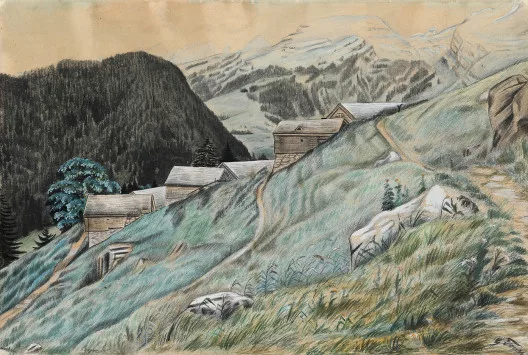 Gottlieb Feurer — Alphütten im Älpli