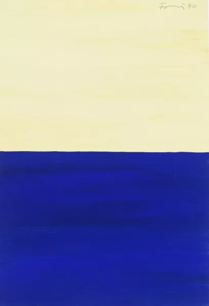 Günther Förg — Ohne Titel (beige/blau)