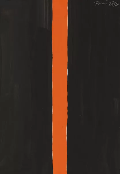 Günther Förg — Ohne Titel (schwarz mit orange)