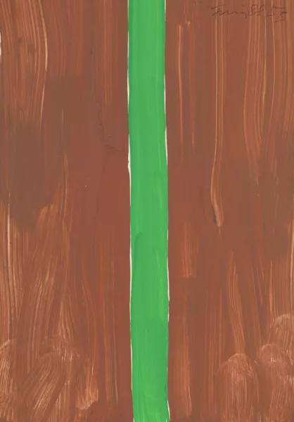 Günther Förg — Ohne Titel (5B, braun mit grün)
