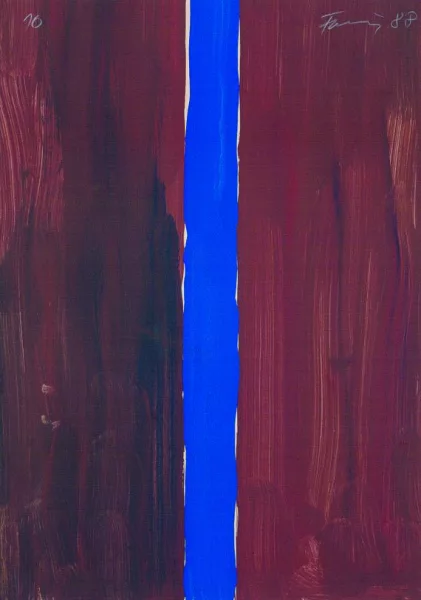 Günther Förg — Komposition in Rotbraun und Blau