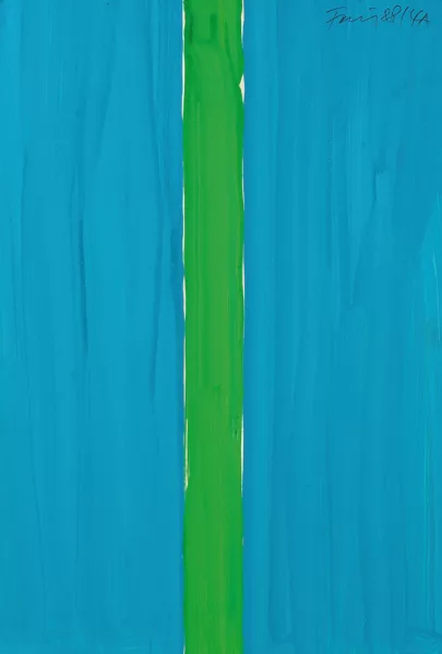 Günther Förg — Ohne Titel (blau mit grün)