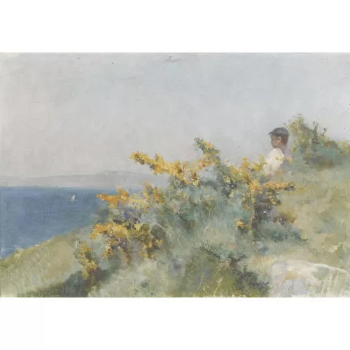 Gustav von Steiger — Sommerliche Wiese oberhalb des Neuenburgersees.