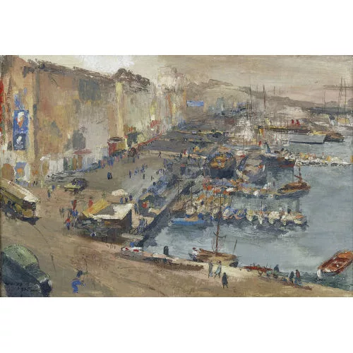 Gustav Weiss — "Marseille, le vieux port".