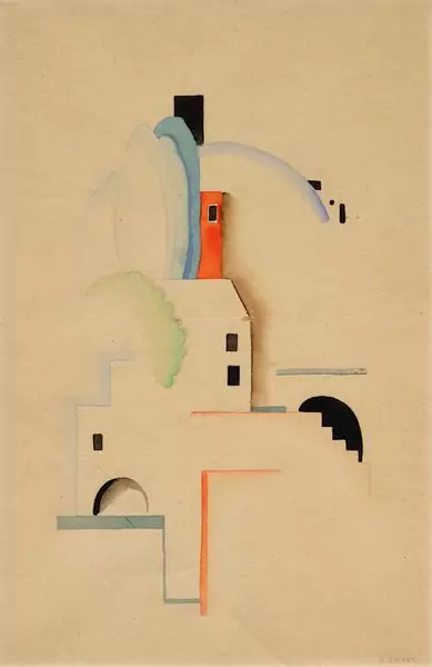 GUSTAVE BUCHET — Maisons et peupliers. Wohl um 1929. — Koller Auktionen