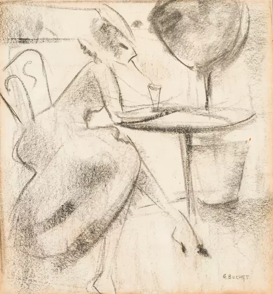 Femme au café