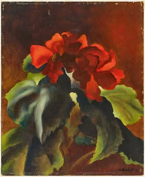 GUSTAVE BUCHET — Bégonias rouges. 1949. — Koller Auktionen