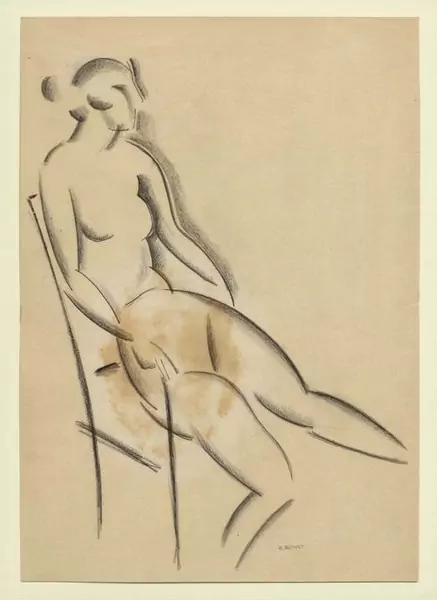 GUSTAVE BUCHET — Sitzender weiblicher Akt. — Koller Auktionen