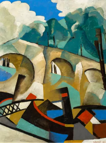 Pont et remorqueur, 1921