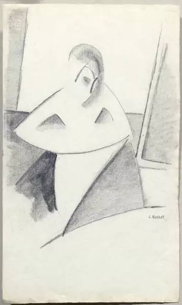 GUSTAVE BUCHET — Nu de face, dans l'atelier. Wohl 1917. — Koller Auktionen