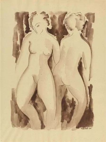 GUSTAVE BUCHET — Zwei weibliche Akte. 1961. — Koller Auktionen