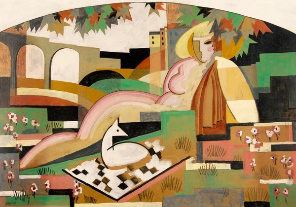 Gustave Buchet — Nu et composition, ca. 1929