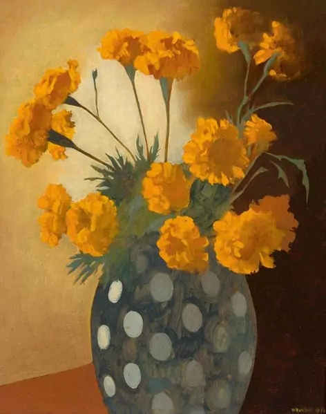 GUSTAVE BUCHET — Blumenstrauss in einer Vase. 1938. — Koller Auktionen
