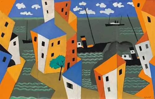 GUSTAVE BUCHET — Maquette pour un paravent. Um 1928–31. — Koller Auktionen