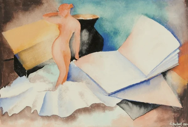 Gustave Buchet — N.M. à la statuette, 1960