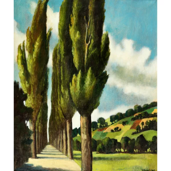 Gustave Buchet — "L'allée de peupliers".
