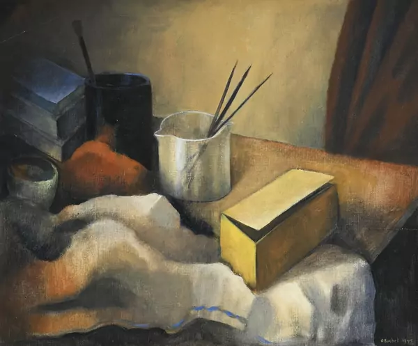 Nature morte aux pinceaux