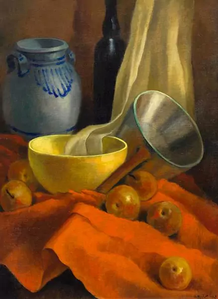GUSTAVE BUCHET — Nature morte et draperies. 1948. — Koller Auktionen