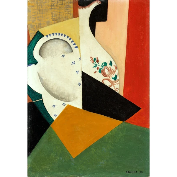 Gustave Buchet — COMPOSITION AU VASE DE VIEUX-STRASBOURG, 1921 COMPOSTION WITH A VASE FROM OLD-STRASBOURG, 1921