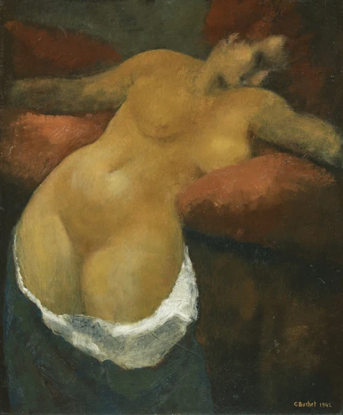 Gustave Buchet — Nu au canapé, 1942