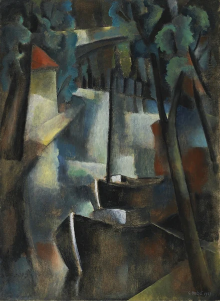 Gustave Buchet — Crépuscule sur le canal, 1957