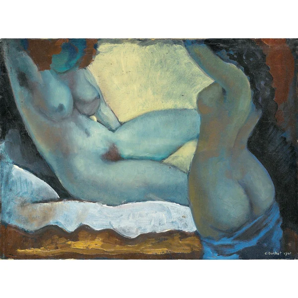 Gustave Buchet — DEUX NUS, 1941 - recto KOMPOSITIONSSTUDIE - verso TWO NUDES, 1941 - recto COMPOSITION STUDY - verso