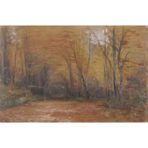 Gustave Castan — Herbstlicher Waldweg.
