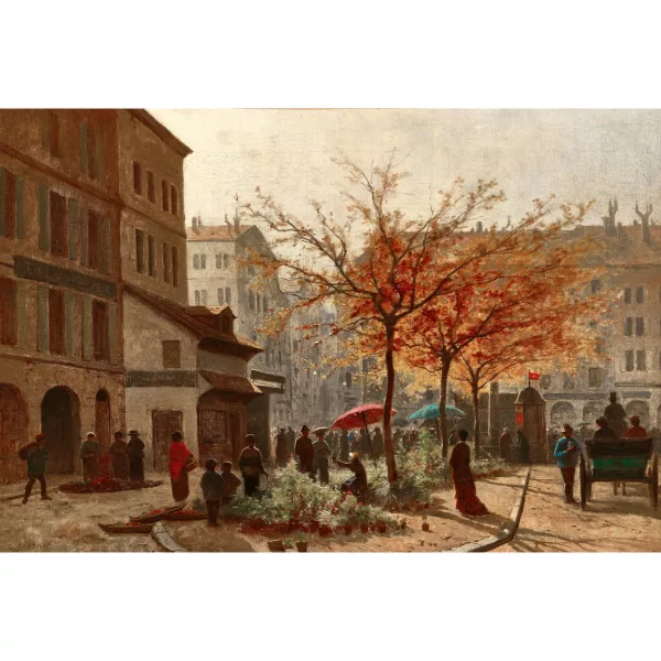 Gustave Castan — Scène de rue à Genève.