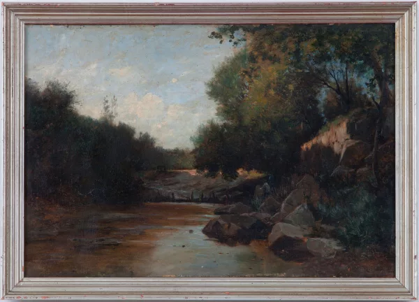 Gustave Castan — Paysage au ruisseau,