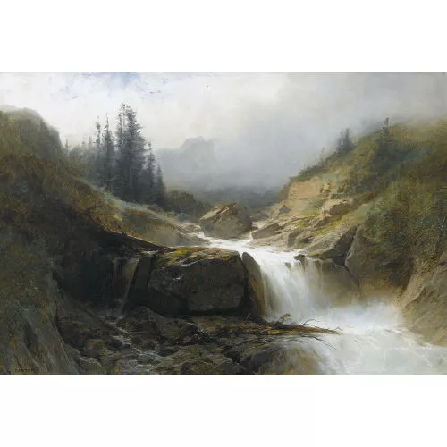 Gustave Castan — Wilder Gebirgsbach.