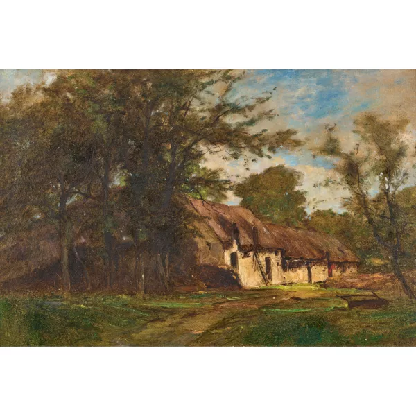 Gustave Castan — Chaumières in der Normandie.