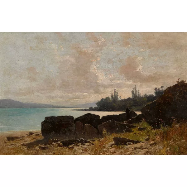 Gustave Castan — "La Pointe de la Lance au lac de Neuchâtel".