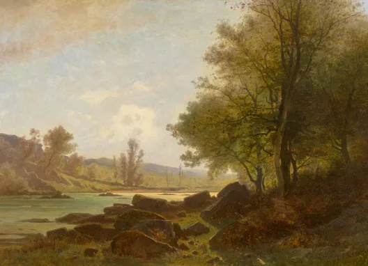 Gustave Castan — Paysage de rivière
