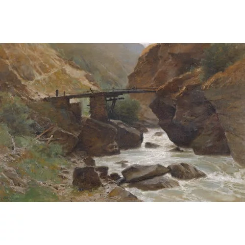 Gustave Castan — "Un pont à Stalden".