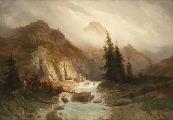 Gustave Castan — Paysage de montagne