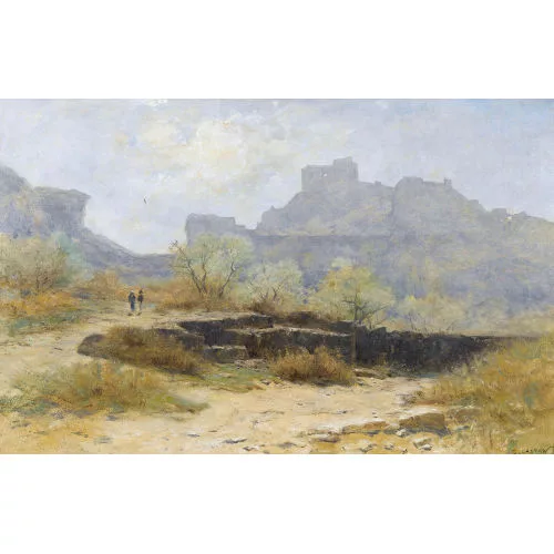 Gustave Castan — "Vue des Baux en Provence près d′Arles".
