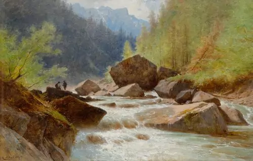 CASTAN, GUSTAVE — The Schmadribach stream. — Koller Auktionen