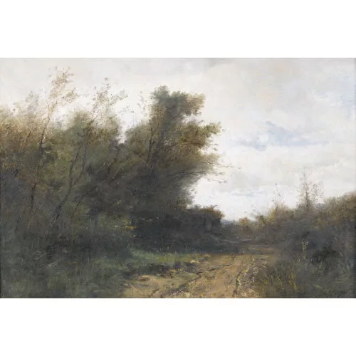 Gustave Castan — Landstrasse mit Büschen.XX