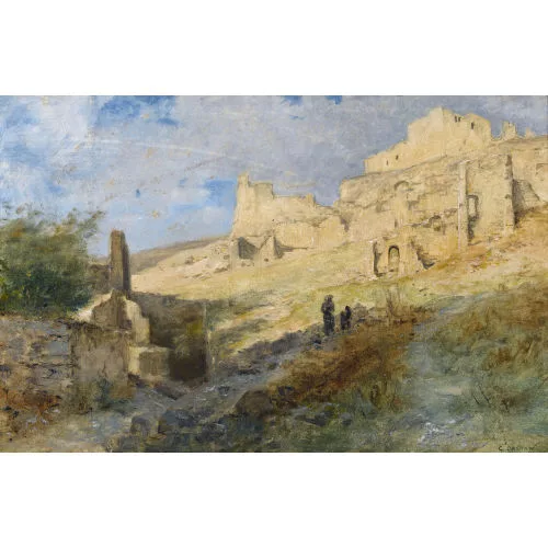 Gustave Castan — "Ruines de château".