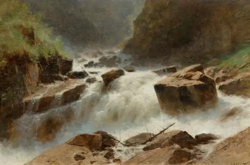 CASTAN, GUSTAVE — Schmadribach in Lauterbrunnental. — Koller Auktionen