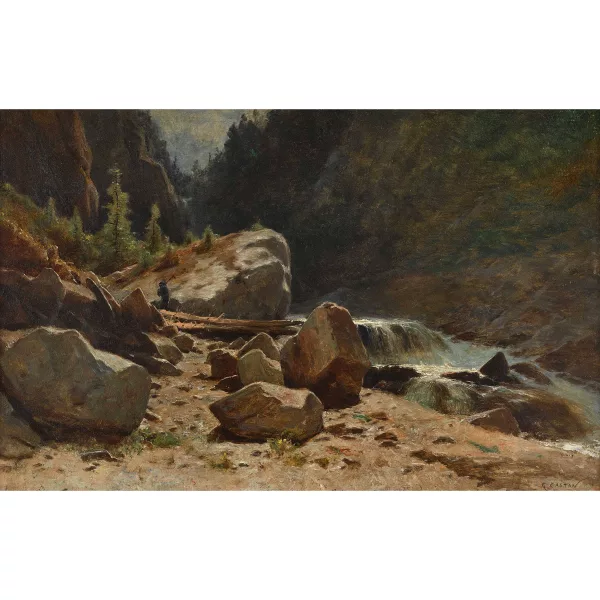 Gustave Castan — Wilde Bachpartie mit Bauer.
